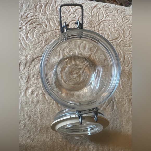 Vintage Glass Jar Per Alimenti Vetri Di Fidenza Made in Italy W/Lid 1/2 L Clear - Picture 7 of 7